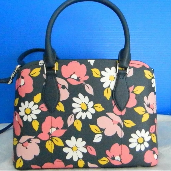 NWT KATE SPADE NEW YORK DARCY ROAD TRIP FLORA BLUE MULTI SMALL SATCHEL/BAG K6108 - Picture 5 of 12